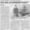 Jak być przedsiębiorczym, Gazeta Krakowska, 11 marca 2005 roku