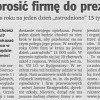 Mogą zaprosić firmę do prezydenta, Express Bydgoski, 22 stycznia 2005