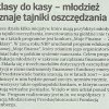 Z klasy do kasy - młodzież poznaje tajniki oszczędzania, Rzeczpospolita, 27 września 2006 roku