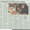 Jak atrakcyjnie uczyć finansów w szkole?, Rzeczpospolita, 27 wrzesiśnia 2006r.