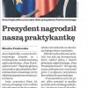 19.01.12 Gazeta Krakowska Prezydent nagrodził naszą praktykantkę