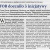25.04.2017 Gazeta Ubezpieczeniowa: FOB doceniło 3 inicjatywy